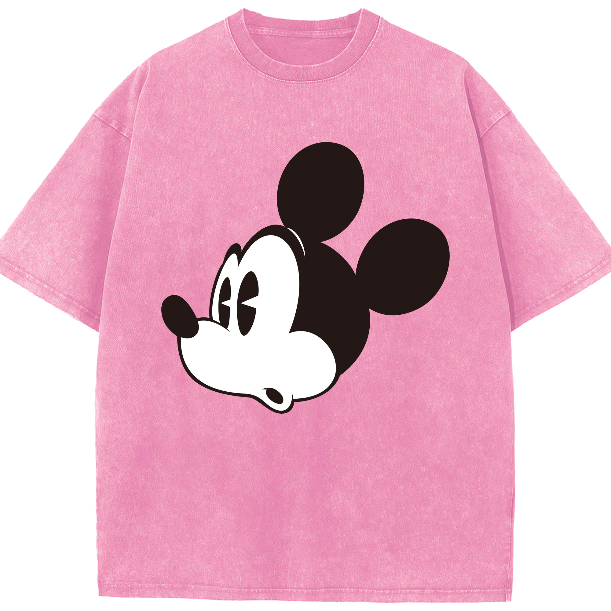 （画像用） ミッキーマウス Mickey Mouse 綿100% ヴィンテージ風 半袖Tシャツ（フロントプリント）